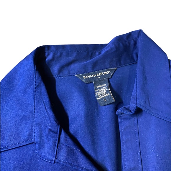 Banana Republic Blue Button Up Blouse - Picture 4 of 5